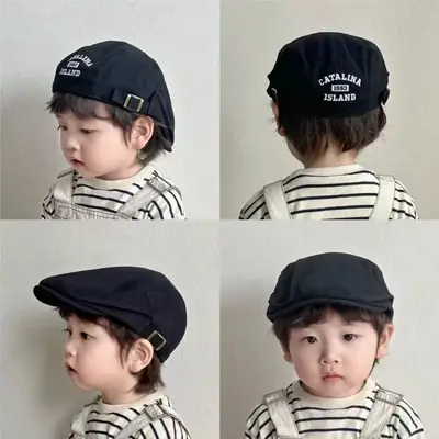 Baby Cap Spring Autumn Korean Fashion Boys Girls Beret Anti-Forward Cap