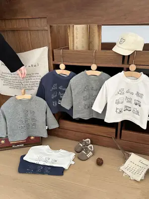 Baby's Cotton Long Sleeve T-shirt Cartoon Print Spring Autumn 2025