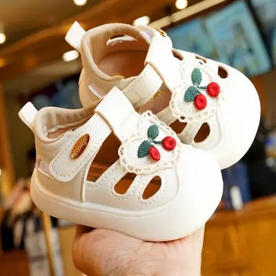 White Floral Toddler Sandals for 1-2 Years