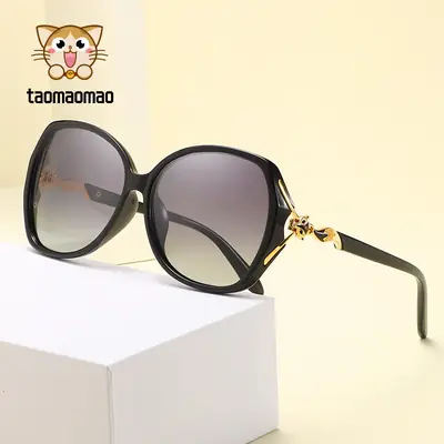 Women's Polarized Mirror Leg Sunglasses Gold Frame