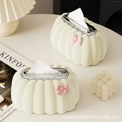 Pumpkin Tissue Box Decor for Living Room