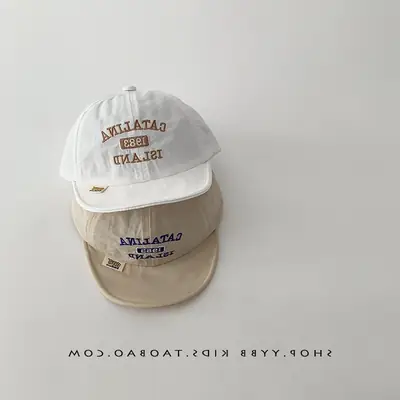 Korean Style Baby Cap White Orange Sunshade Cap