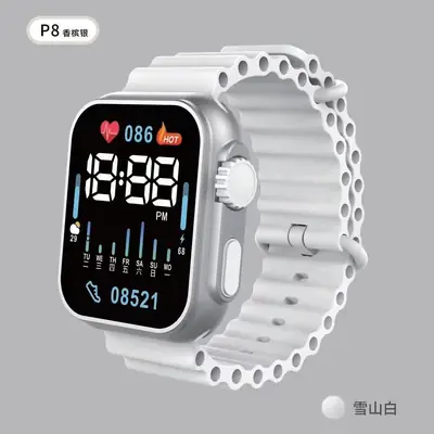 New Popular Led Watch for Men and Women with Large Dial, Simple and Stylish, Suitable for Junior High School Students, Couples, and Elementary School Students Electronic Watch