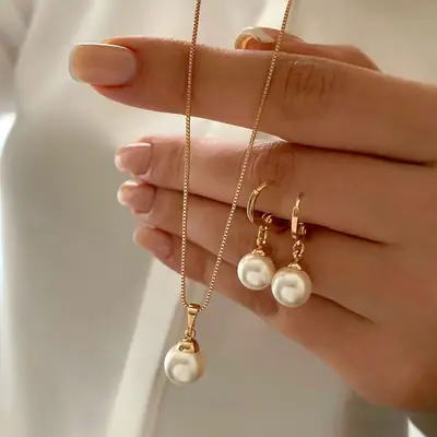 Pearl Pendant Necklace for Women's Elegant Jewelry