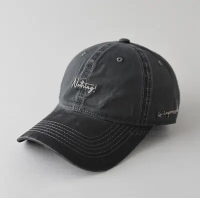 Korean-style Beige Baseball Cap for Small Face