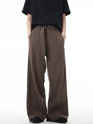 Black Wide Leg Hip-hop Drape Pants for Men Women