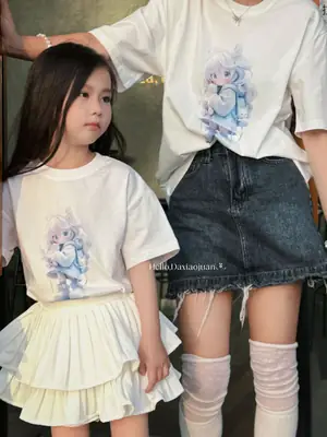 Small & Large Printed T-Shirt for Boys Girls Summer