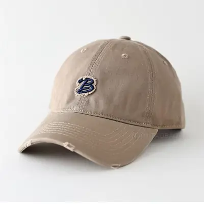 Women's Black Embroidered Baseball Cap with Logo