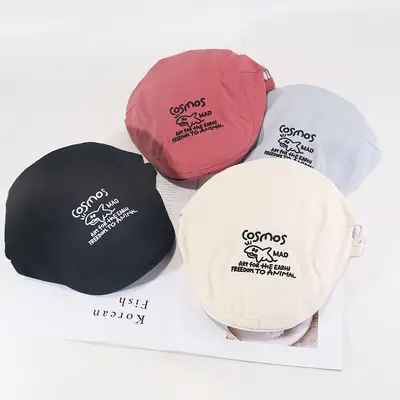 Cute Shark Embroidered Forward Cap Women Spring Summer New Korean-style Cute All-match Big Head Showface Small Cap