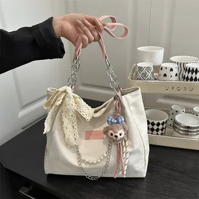 Splicing Large Capacity Chain Bag for College Students