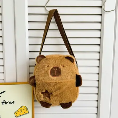 Cute Bear Plush Shoulder Bag for Girls Kids
