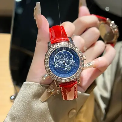 High-End Blue Starry Sky Watch for Women