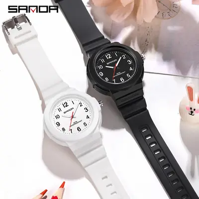 Sanda Fresh Mint Quartz Watch for Men Women