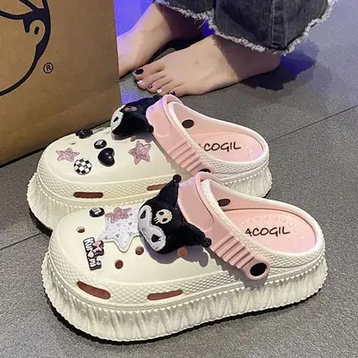 Women's Cute Cartoon Sandals Pink White 2025