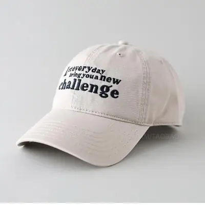Pink Letter Embroidered Women's Baseball Cap