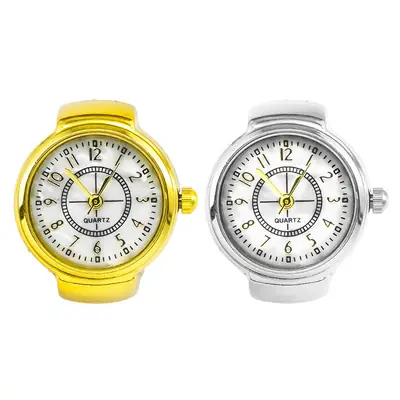 Golden Digital Ring Watch for Men Women