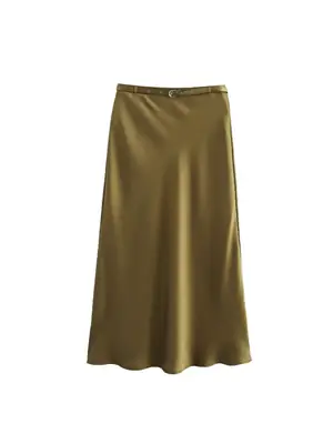 Silk Satin Belt Overskirt Women's ZRA Collection