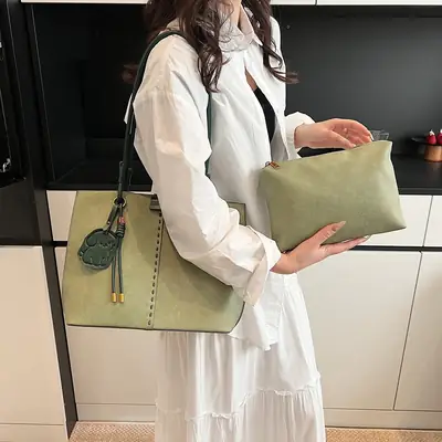 Green Crossbody Tote Bag for Women Casual Fashion