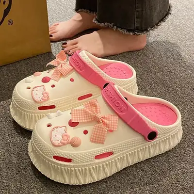 Sweet Girl Bow Sandals for Girls Pink Non-Slip