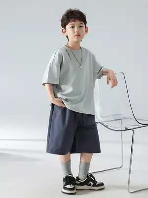 Boys Summer T-Shirt & Crane Pants Set 2025