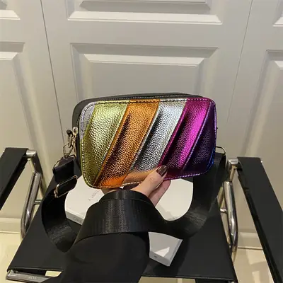 Women's Colorful Rainbow Shoulder Bag 2025 New Arrival