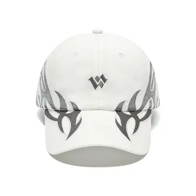 Women's Black Flame Wing Cap with Sunshade & Brand Logo