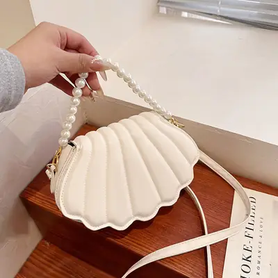Pearl Shell Bag for Women Crossbody Shoulder Bag