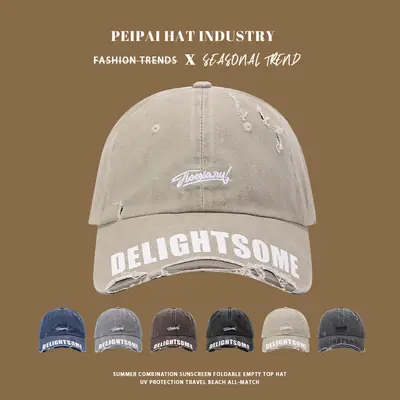 Vintage Washed Baseball Cap Women Men Sunshade Cap