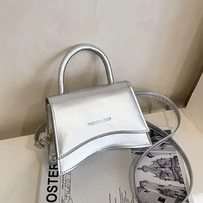 Silver Square Crossbody Bag for Women 2025