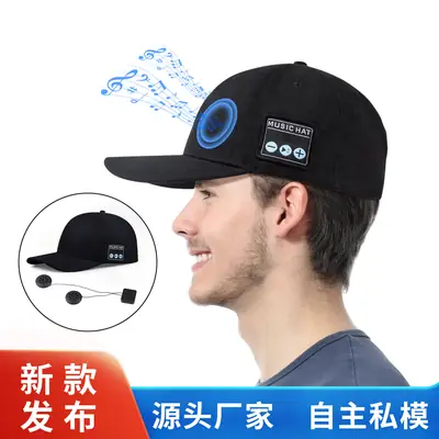 Blue Bluetooth Music Hat with Detachable Speaker