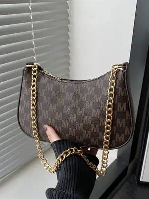 Leopard Print Shoulder Hobo Bag 2025 Autumn