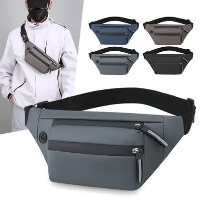 Men's Water-Repellent Crossbody Bag Multi-Layer Large Capacity
