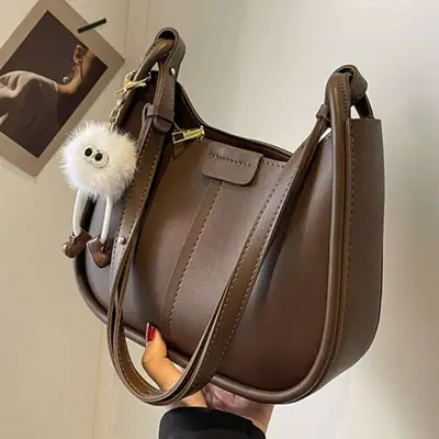 Women's Brown Leather Crossbody Bag 2026 New Model
