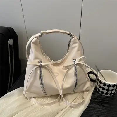 2025 New Spring Bow Decoration Bag Women Fashion South Korea Tote Bag Casual Large Capacity Shoulder Bag