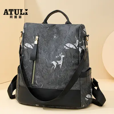 Printed Deer Backpack 2025 Fashion Large Capacity Waterproof