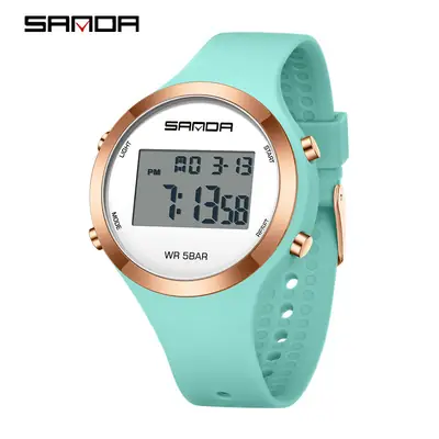 Sanda Pink Digital Alarm Watch for Teenagers