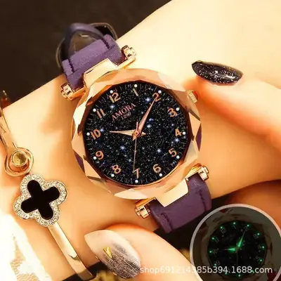 Women's Starry Sky Quartz Watch Blue Strap