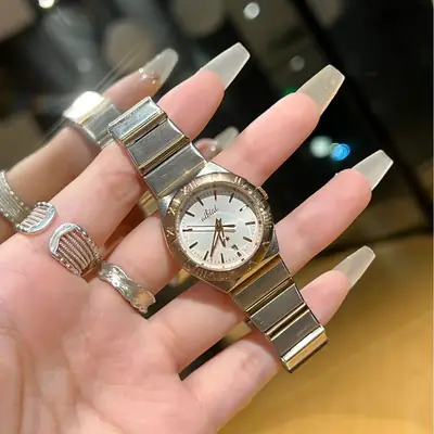 Women's Cross-Brand Diamond Watch with Log Steel Band