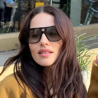 White Gray Aviator Sunglasses for Men Women
