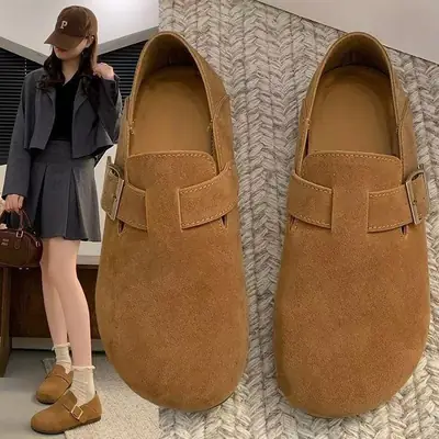Women Birkenth Shoes Flat Bean Slip-On 2025
