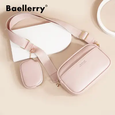 New Style Women's Pink Crossbody Bag with Coin Holder