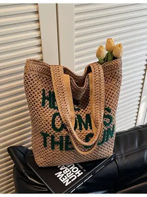 Women Crossbody Straw Bag Spring Summer 2026
