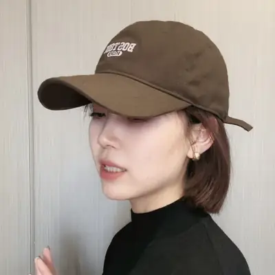 Women's Big Head Baseball Cap Brown 2025 Winter