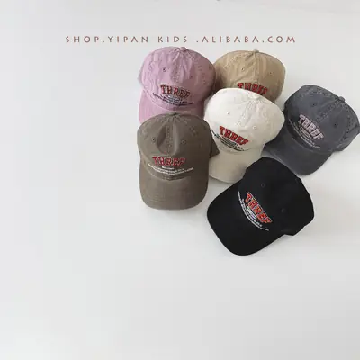 Kids Cap Spring Autumn Korean Embroidered Letter Stylish All-match Casual Sunshade Baseball Cap for Boys and Girls