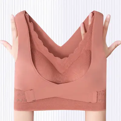Lace Yoga Vest for Women Seamless Push-Up Back Correction