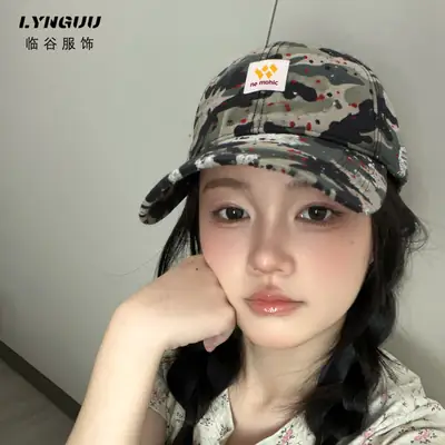 2025 New American Baseball Hat Woven Mark Color Point Washed Old Increase Deepened Street Retro Cap