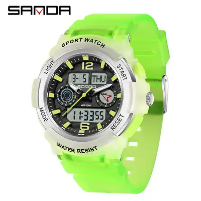Sanda Multifunctional Digital Watch Blue Sport Waterproof