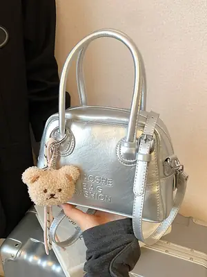 Silver Shoulder Crossbody Bag for Women Spring Summer 2025