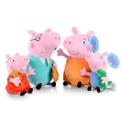 Cute Piggy Plush Toy Paige Doll Family of Four Children Birthday Gift George Doll Sleeping Doll