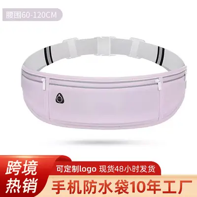 Gray Invisible Waist Belt Sports Fitness Bag for Men Women